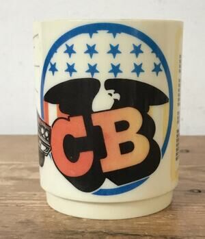 Vtg 70s 80s Deka CB Radio Trucker Slang 10-4 Ten-Code Coffee Mug Cup